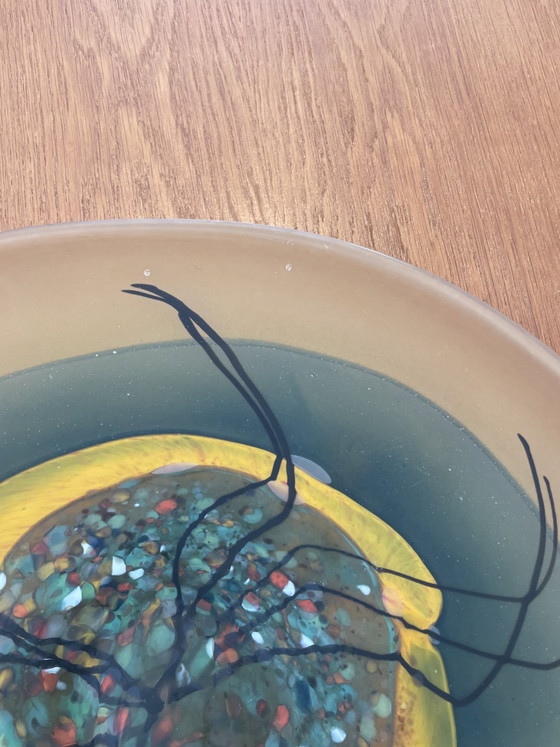 Image 1 of Large Mihai Topescu glass paste bowl