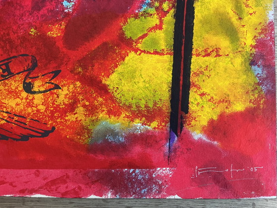 Image 1 of Piotr Konkel - tríptico ‘Abrazo’ - serigrafías sobre tabla