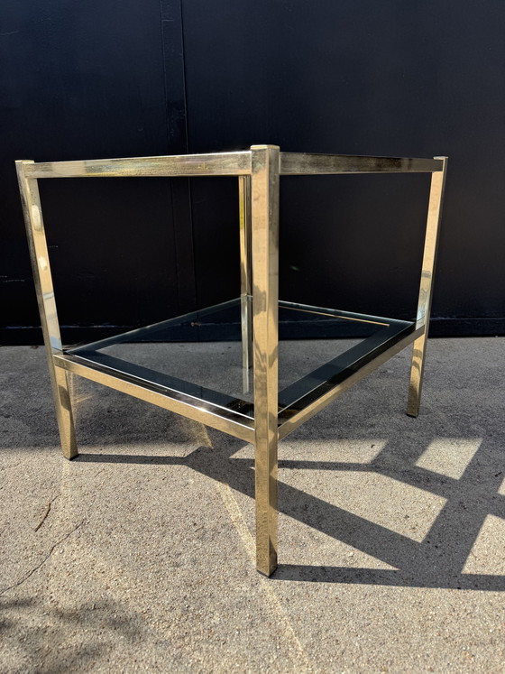 1970s mirrored glass side table – Metal (photo 9 of 11)