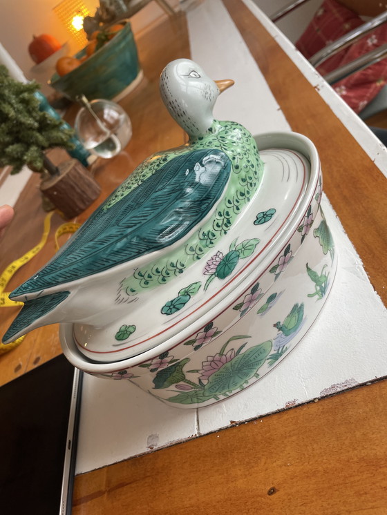 Image 1 of Stoofschaal en céramique chinoise vintage