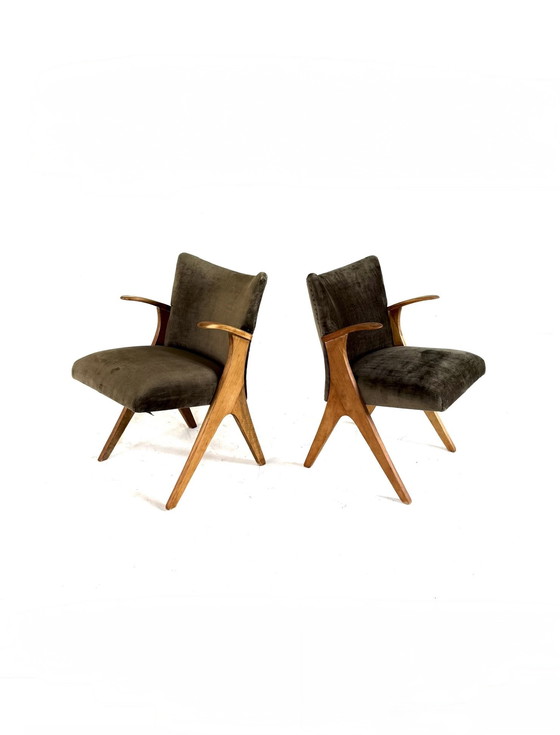Image 1 of 2x vintage Penguin armchairs, Carl Sasse, Casala '60