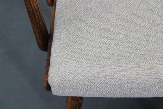 Image 1 of 1960 Antonin Suman Ensemble de six chaises de salle à manger en hêtre, restaurées