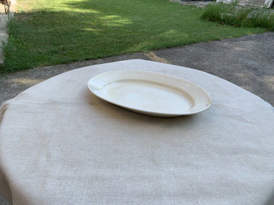 Große weiße ovale Servierplatte, 1950 – Geschirr (photo 3 of 6)