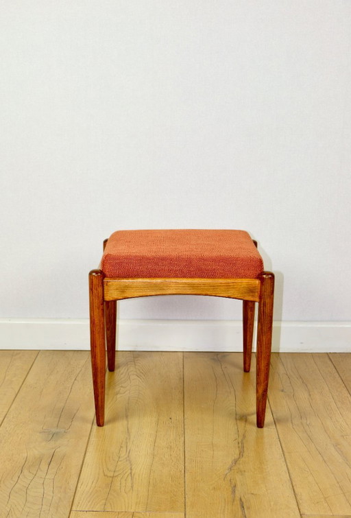 Edmund Homa stool, orange brick structural seat