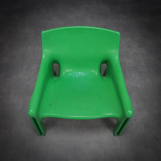 Image 1 of Pair of Vicario Lounge Chairs by Vico Magistretti for Artemide, Italy, 1970s