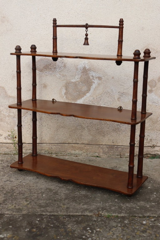 Etagère murale en bois tourné 19ème siècle
