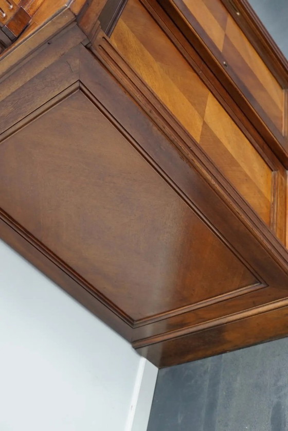 Image 1 of Französischer Apotheken-/Aktenschrank aus Nussholz, 1920er