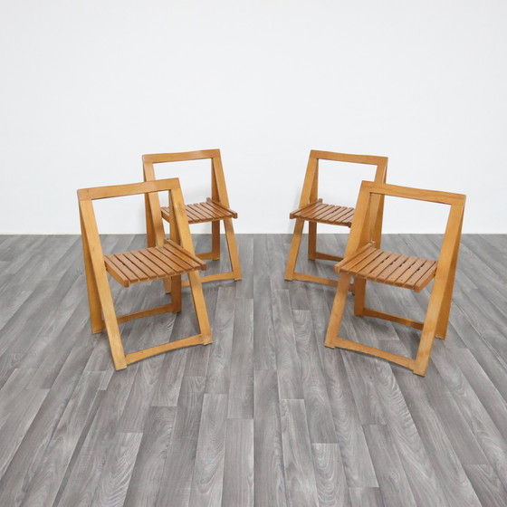 Image 1 of Aldo Jacober For Alberto Bazzani 4 Chairs Mod. Trieste 1960s Vintage Design