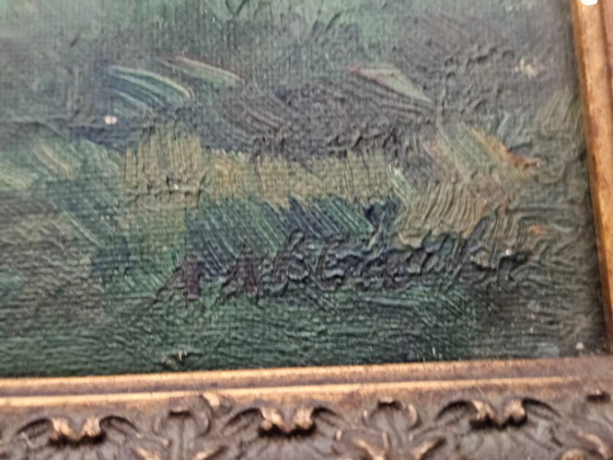 Image 1 of Olio su tela - Paesaggio - firmato - primo quarto del XX secolo