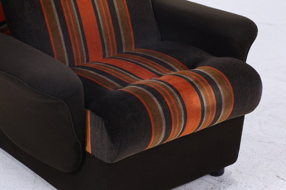 Image 1 of Vintage Fauteuil années 70 | Mid Century Tissu Fauteuil rétro années 60 #07-28