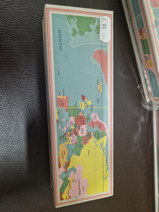 Image 1 of 3 stylish world pencil cases with magnet