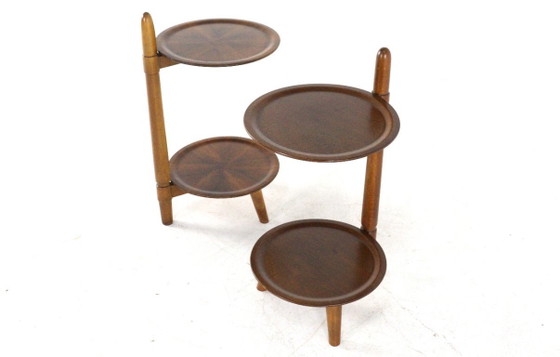 Image 1 of Set van 2 Edmund Jørgensen voor Patent ANM bijzettafeltje / nachtkastjes vintage Deens