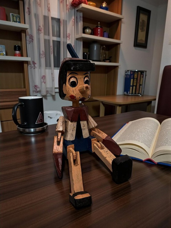 Handgemachter Holz-Pinocchio – 30 cm – Dekorative Objekte (photo 3 of 5)
