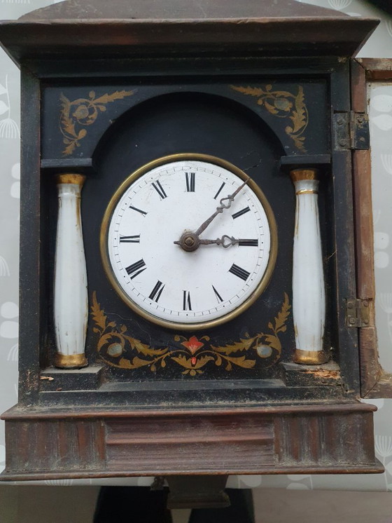 Image 1 of Antieke Franse wandklok - 1897 - houten uurwerk