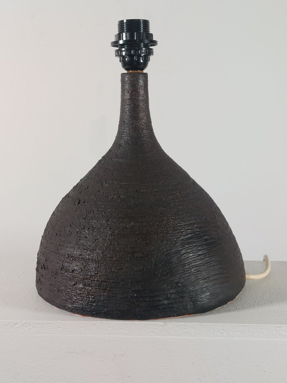 Image 1 of Lampada da tavolo vintage di metà secolo con base in ceramica.