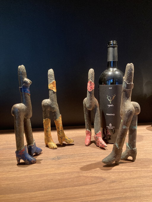 4x Bronze Erotic Women Statues