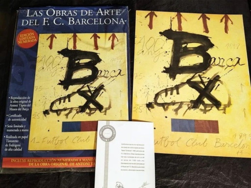 Lithographie d'Antoni Tàpies commémorant le centenaire du FC Barcelone