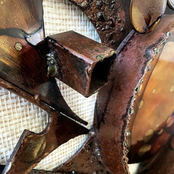 Image 1 of Henrik Horst Jaren 70 Brutalistische Metalen Wandsculptuur