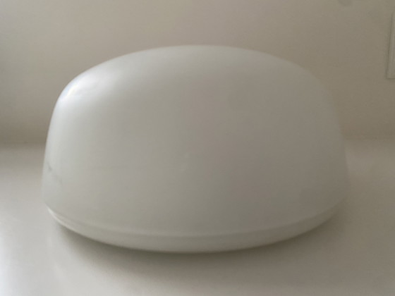Image 1 of Deckenleuchte/Wandleuchte im Mid-Century-Stil aus weißem, mattem Glas – Gispen-Stil