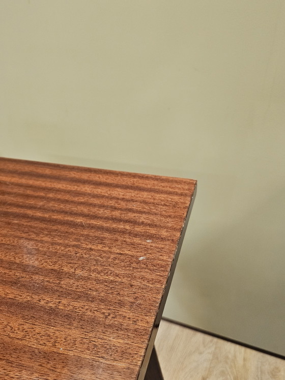 Image 1 of Small Cabinet Teak Veneer Nightstand With Drawer Cabinet Small Cabinet