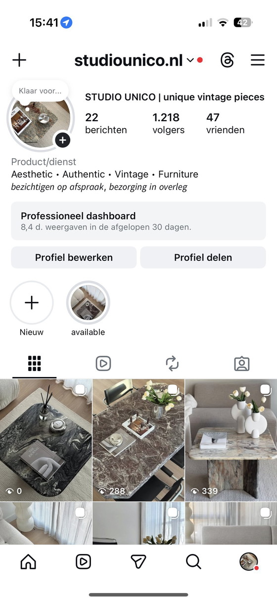 Image 1 of Vintage marble coffee table