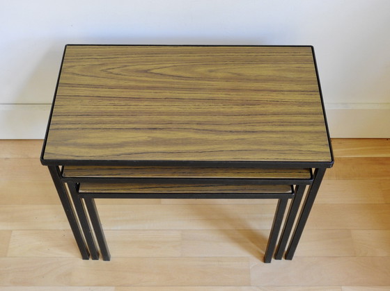 Image 1 of Set Side Tables 1960s Design - Double Sided Leaf