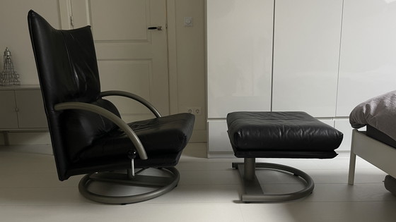 Sillón y reposapiés Rolf Benz Torino – Sillones, Leather, Metal (photo 7 of 15)
