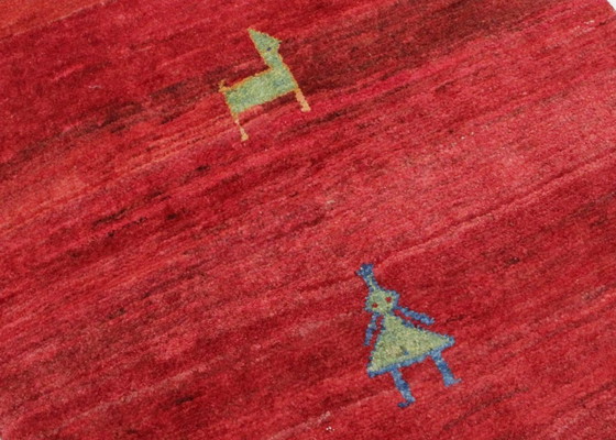 Image 1 of Original Perserteppich Gabbeh Ghashghai Orientteppich 146 cm x 100 cm Alt Natur