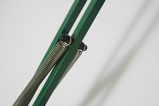 Image 1 of  Fase Architect Desk Lamp 1980s Spanish Adjustable Swing Arm Green Lamp Vintage Clamp Task Light Mid Century Industrial Lighting