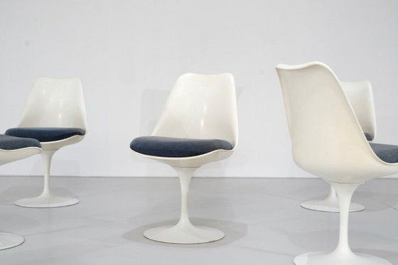 Image 1 of Satz „Tulip“-Stühle, entworfen von Eero Saarinen für Knoll International, USA, 1957