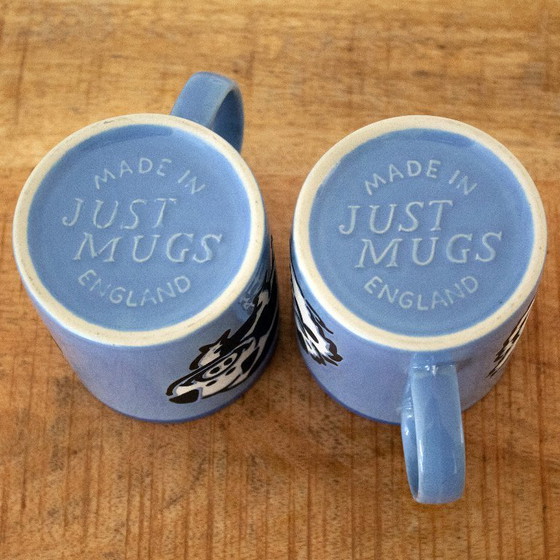 Image 1 of Ensemble de tasses vintage des années 90 avec des animaux de la ferme, Just Mugs Angleterre