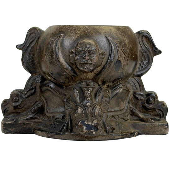 Antique Belgian Decorative Pot 1900/1920 Dragon Pot – Plant pot (photo 6 of 9)