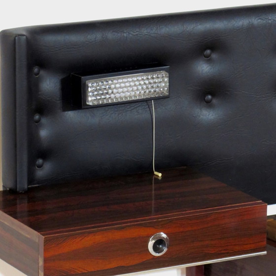 Image 1 of Vintage double bed with floating nightstands, 1960s