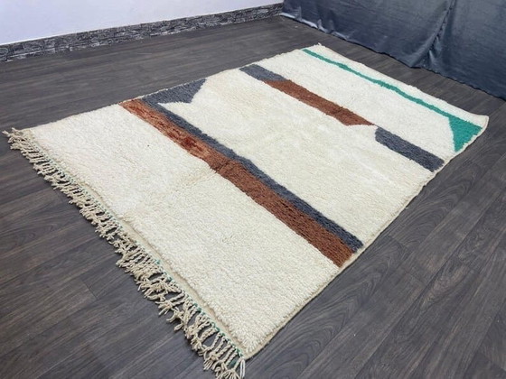 Image 1 of Tapis en laine pure fait main traditionnelle 1,5/2,5 m