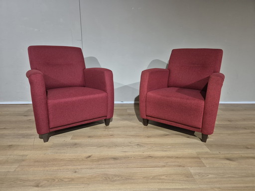 2x Henders and Hazel - Saarbrucken - Armchairs - Red