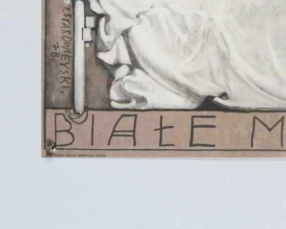 Biale Malzenstwo – 1978 – Affiche de théâtre originale d'époque par F. Starowieyski – École polonaise – Paper (photo 7 of 8)