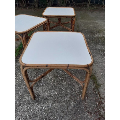 Vintage bamboo table, 1980