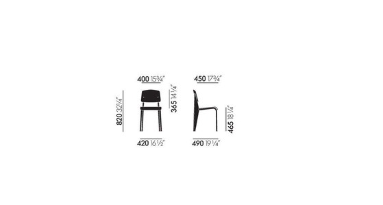 Image 1 of Vitra Standard Chair RAW Steel Édition Limitée 2023 – Jean Prouvé