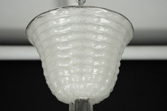 Image 1 of Rara araña Art Deco Ercole Barovier en cristal Pulegoso Murano. Italia 1940s