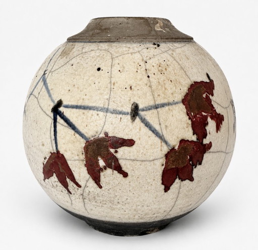 Hein Severijn's Raku Vase 1983 – Signed Dutch Studio Ceramics