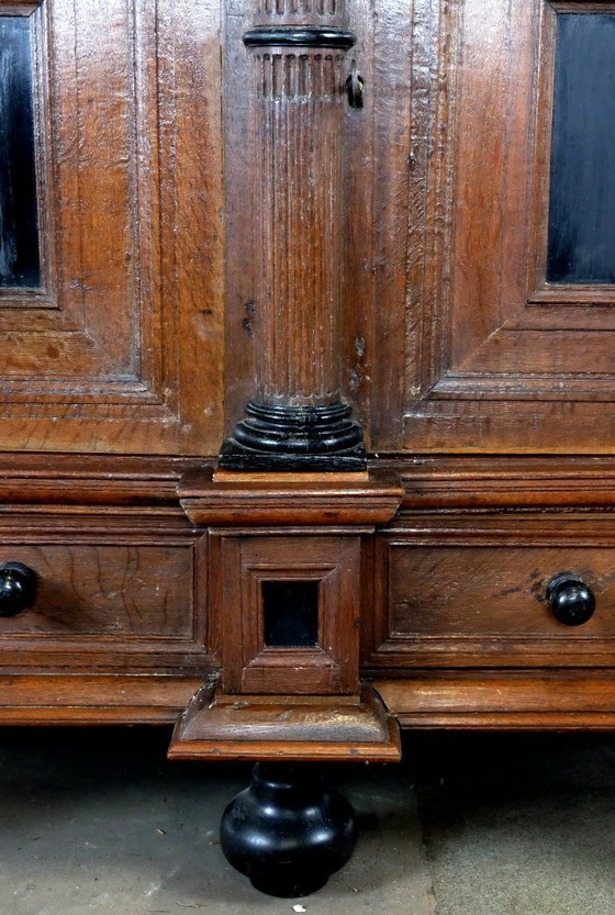 Image 1 of Säulenschrank aus dem 17. Jahrhundert, Eiche, um 1610-1630