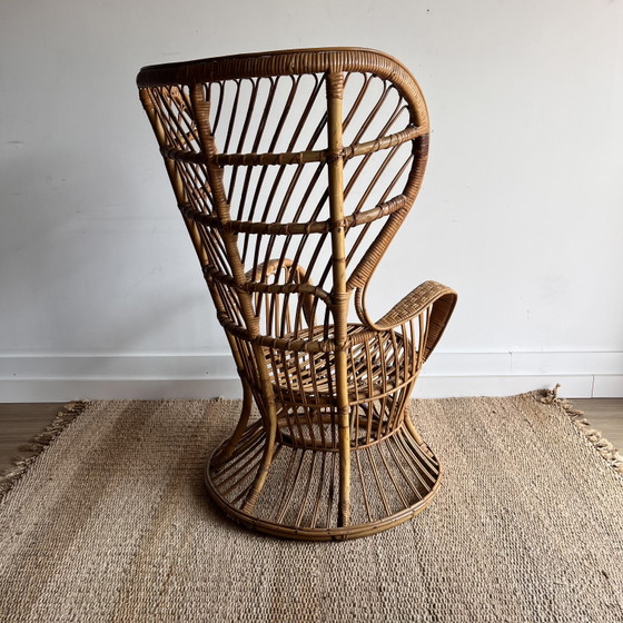 Gio Ponti Wingback Peacock Fauteuil – bonacina, Rattan (photo 5 of 6)