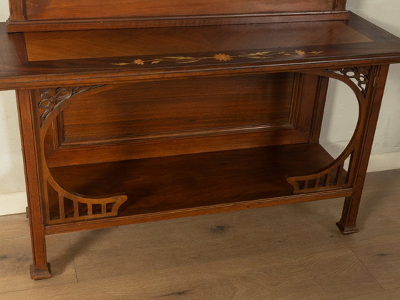 Specchio Art Nouveau, appendiabiti del 1900 circa – Legno (photo 5 of 5)