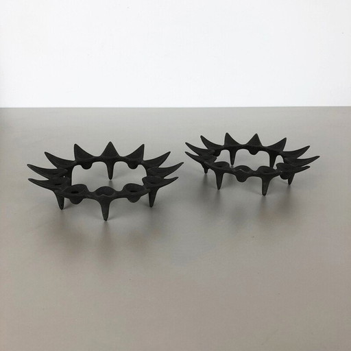 Paire de bougeoirs vintage par Jens Harald Quistgaard pour Dansk Designs, 1960