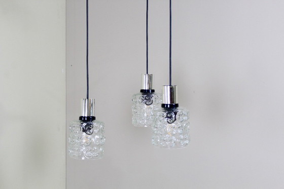 Image 1 of Lampada a cascata vintage in vetro a bolle