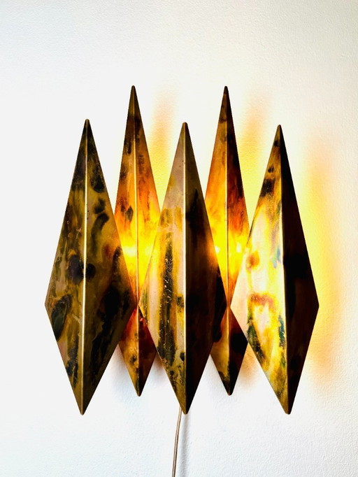 MODEL 5160 BRUTALISTISCHE WANDLAMP VAN SVEND AAGE HOLM-SØRENSEN VOOR HOLM-SØRENSEN & CO, DENEMARKEN, Jaren 60