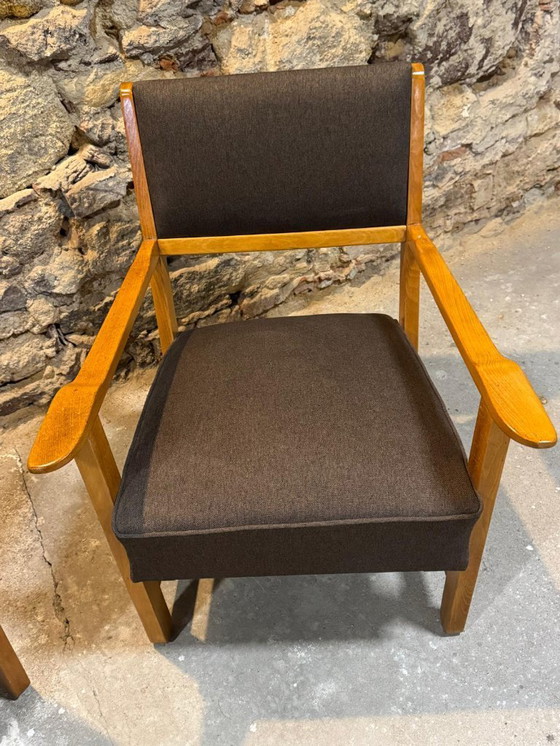 Image 1 of Paar gerestaureerde retro fauteuils in de stijl van Krásná Jizba, jaren 60