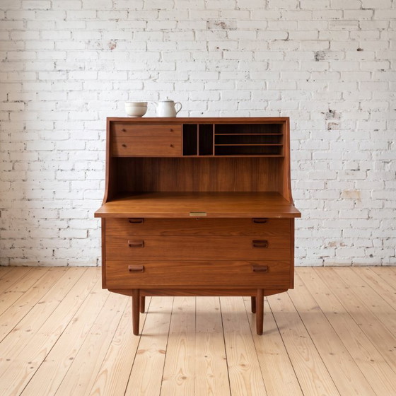 Teak secretary cabinet by Børge Mogensen with desk and drawers, Wood, Brown, Mid Century Modern (photo 3 of 6)