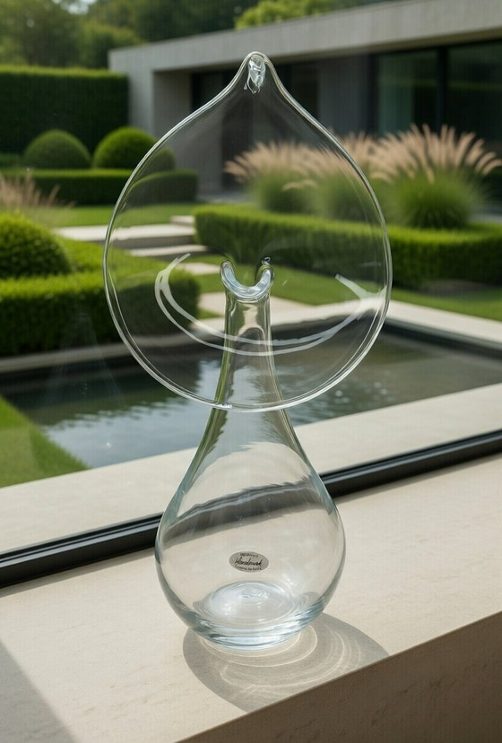 Image 1 of Exclusive 43 cm hand-blown glass vase by master glassblower Gerardo Cardinale
