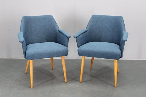 1960s Paire de fauteuils remis à neuf Mid Century, Tchécoslovaquie